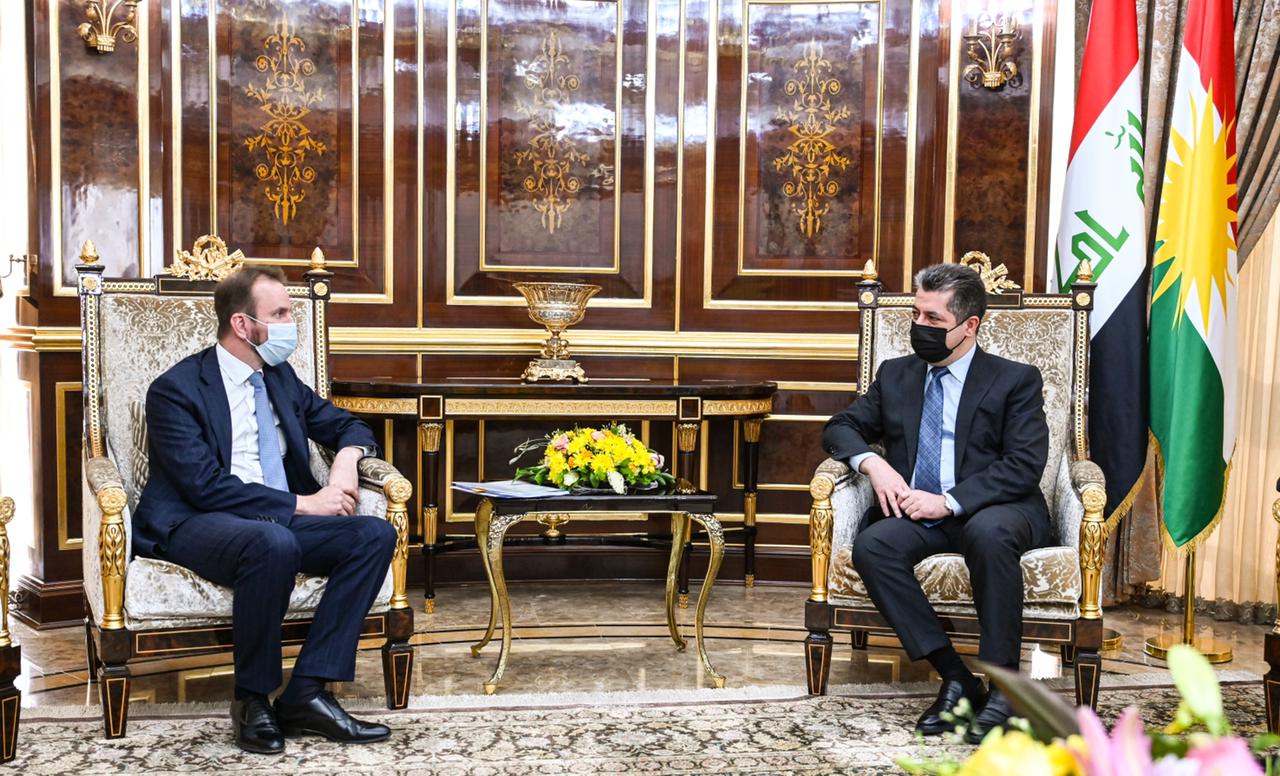 PM Masrour Barzani meets EU delegation