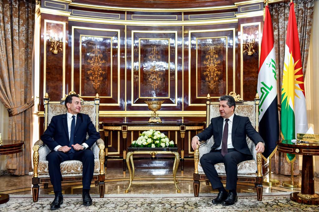 PM Masrour Barzani meets French Ambassador to Iraq