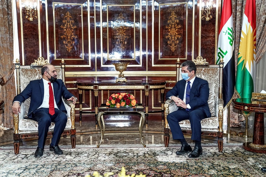 PM Masrour Barzani meets with the Head of Syrian Peace and Freedom ...